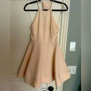 Luxxel Halter mini dress. Size Small. Light Pink.